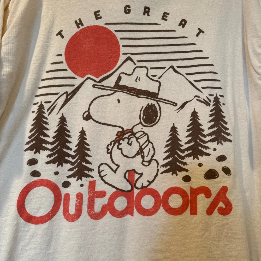 PEANUTS - Hybrid Apparel ‘Happy  Camper' Graphic Tee Size Large - Picture 4 of 5